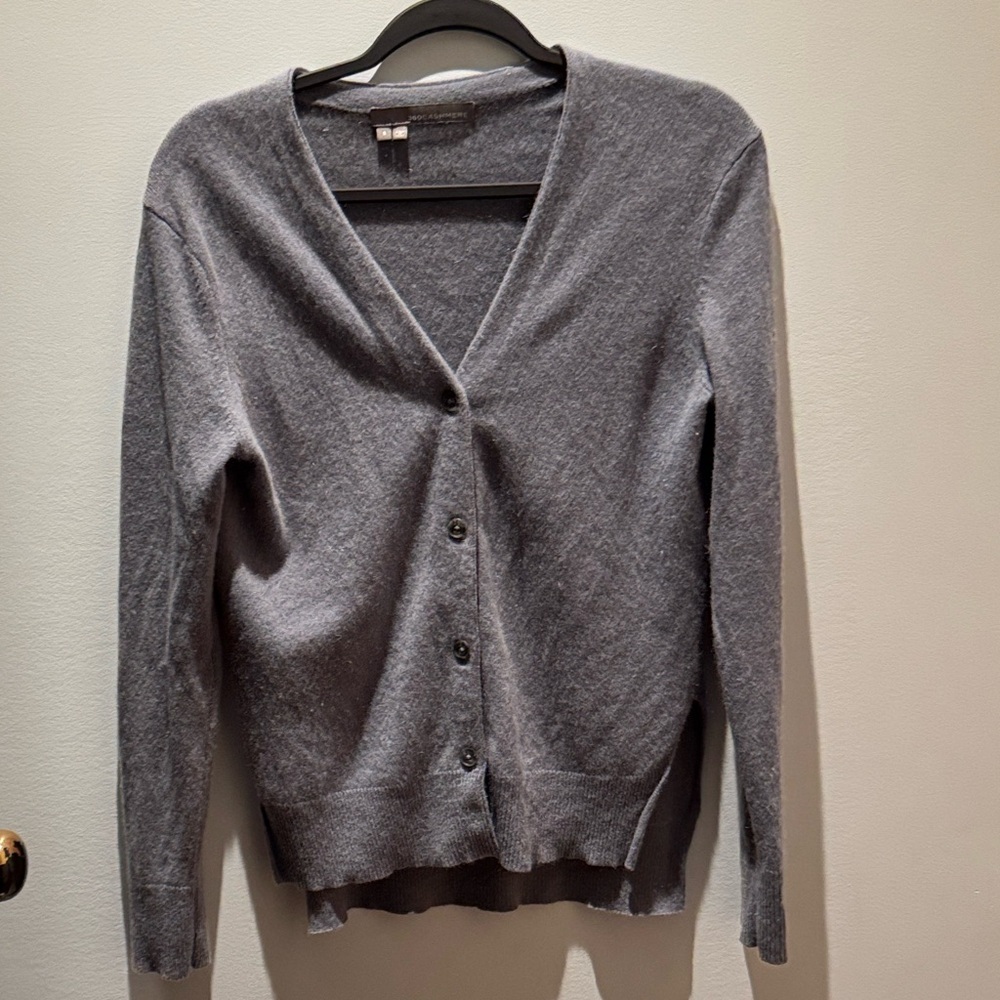 360 Cashmere Charcoal Cardigan